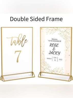 5X7 Acrylic Signs - 18 in total- Double Sided PERFECT for your Wedding or Event